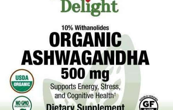 Organic Ashwagandha 500 mg – 50 Vegan Tabs.