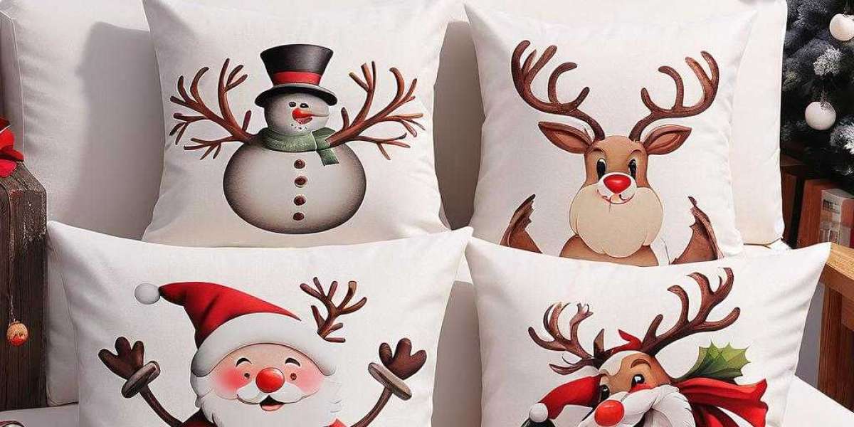 Charming Holiday Characters on Pillow Covers