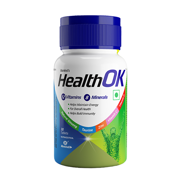 HealthOK | Multimineral & Multivitamin Tablets for men