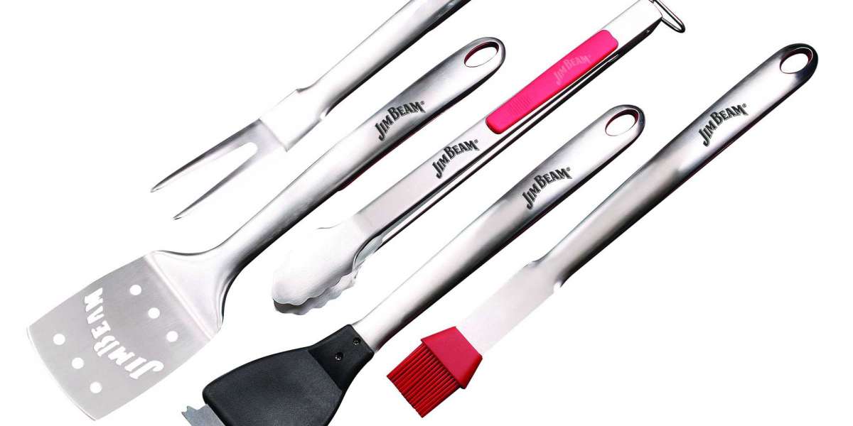 Grill Like a Pro with the Jim Beam® 5 Piece Grill Tool Set