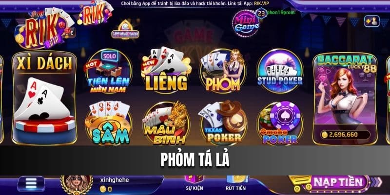 Phỏm Tá Lả: Hướng Dẫn Chi Tiết Cách Chơi Thắng Lớn Tại Rikvip