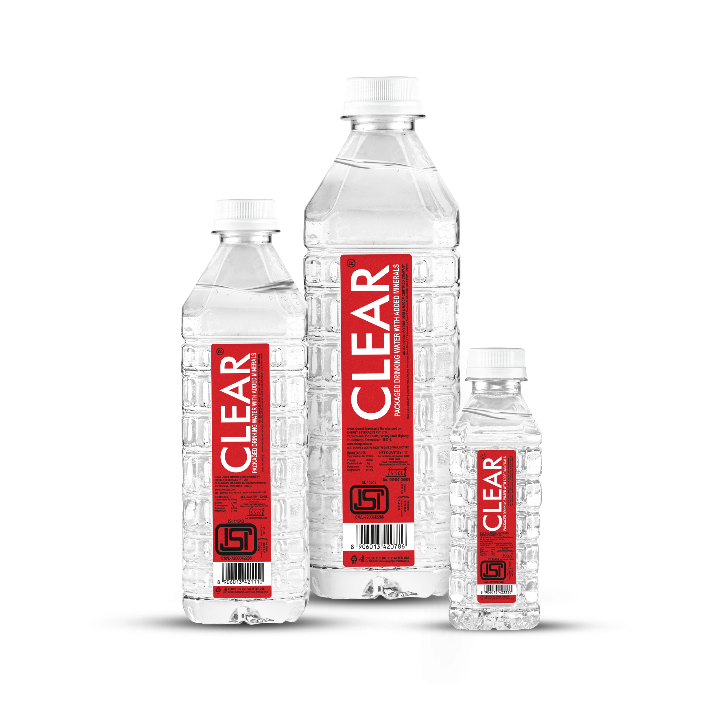 Clear 200ML Water Bottles - Premium Mineral Water.