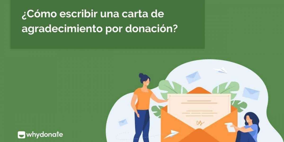 Escribir una carta de agradecimiento por una donación.