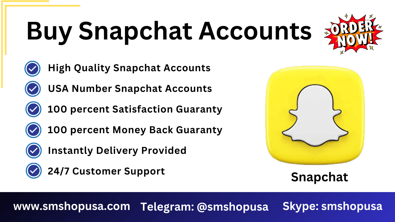 Buy Snapchat Accounts - 100 Real (Aged & PVA)