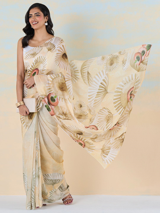 Soft and Sophisticated: Floral Print Chiffon Sarees for Day and Night Events – Exquisite Handcrafted Jewelry & Lifestyle Accents