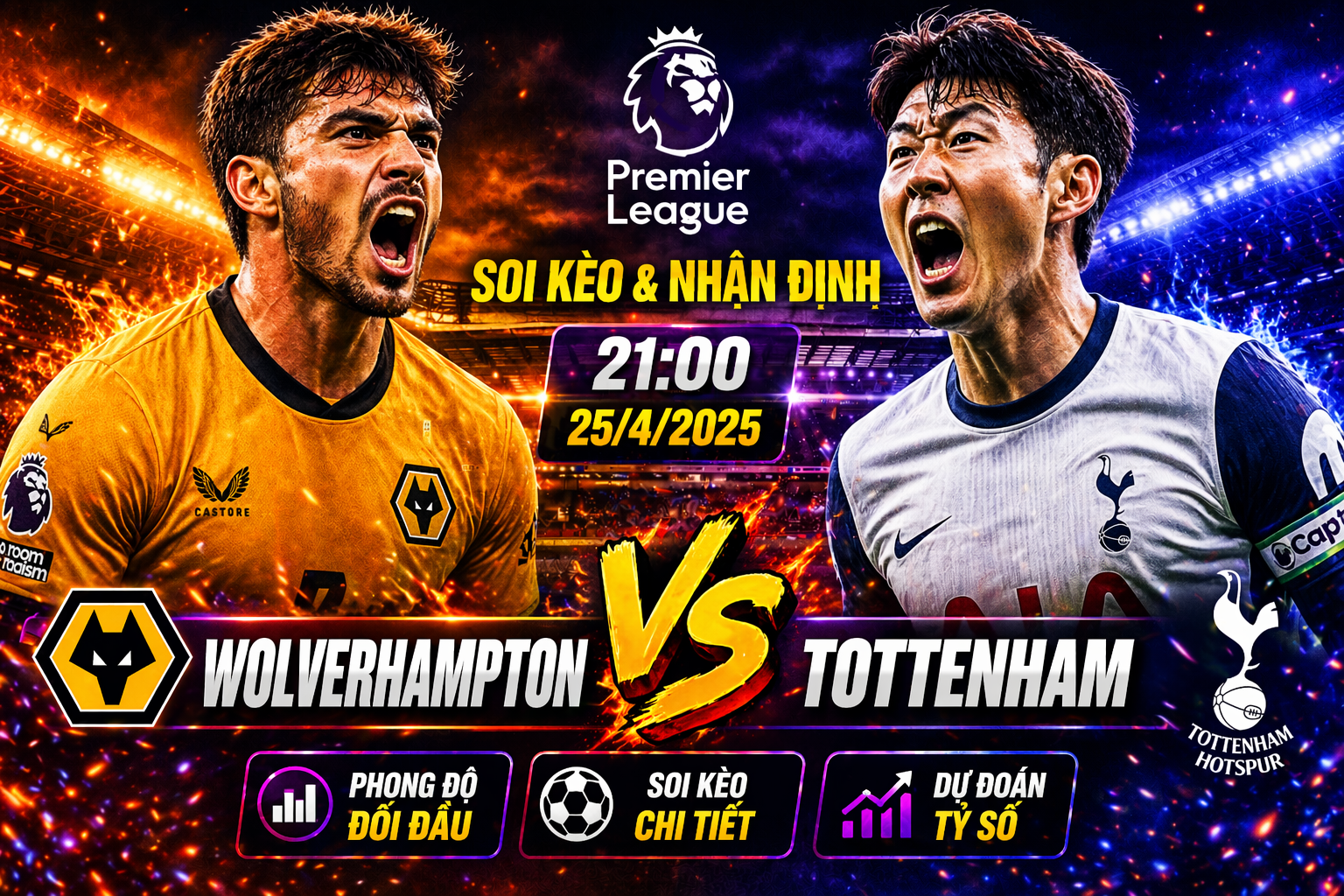 Soi kèo Wolves vs Tottenham, 21h ngày 25/4 – Premier League
